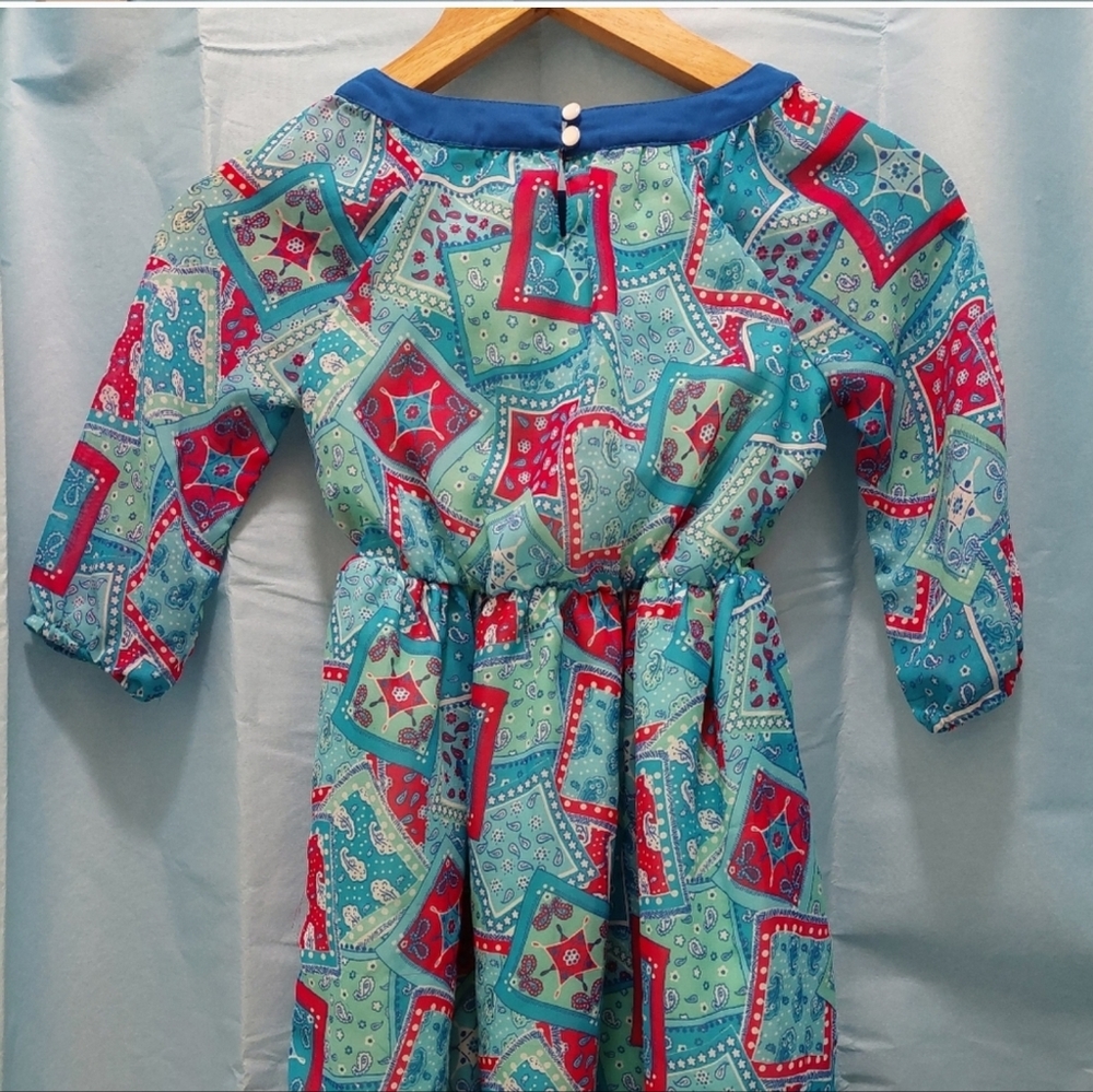 Girls Dress Multi Colored Patterned, Size Small - Picture 6 of 7